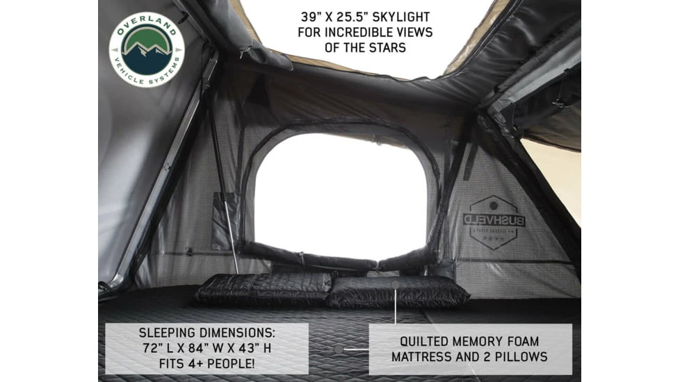 Overland Vehicle Systems Bushveld II Hard Shell Roof Top Tent - 2+ Person, 4 Season 20 Overland Vehicle Systems Bushveld II Hard Shell Roof Top Tent - 2+ Person, 4 Season - Image 18
