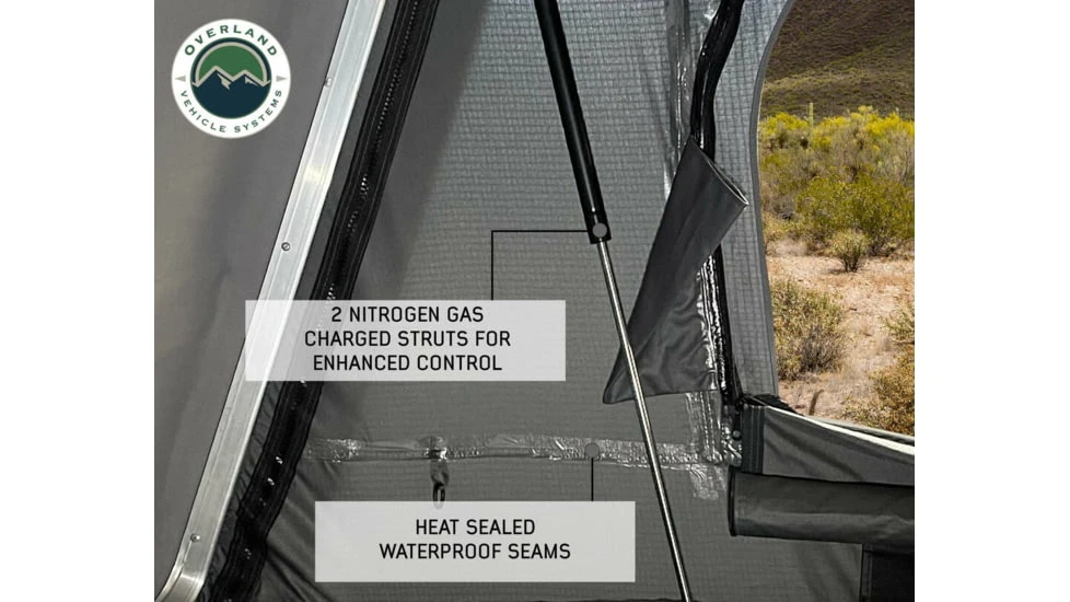 Overland Vehicle Systems Bushveld II Hard Shell Roof Top Tent - 2+ Person, 4 Season 14 Overland Vehicle Systems Bushveld II Hard Shell Roof Top Tent - 2+ Person, 4 Season - Image 12