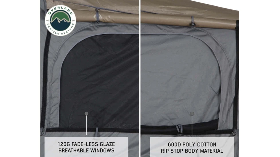 Overland Vehicle Systems Bushveld II Hard Shell Roof Top Tent - 2+ Person, 4 Season 7 Overland Vehicle Systems Bushveld II Hard Shell Roof Top Tent - 2+ Person, 4 Season - Image 5